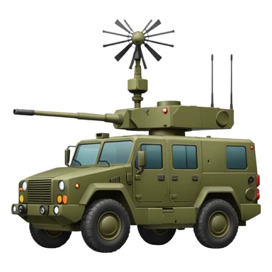 vehicle with electronic warfare equipment sticker