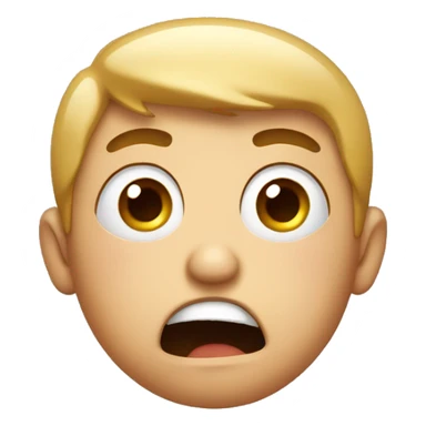 shocked face with finger on cheek sticker