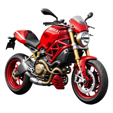 Ducati Monster S4RS motorcycle, red color, distinctive S4RS features, sporty and aggressive look sticker