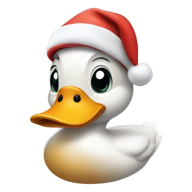 Duck with santa hat sticker