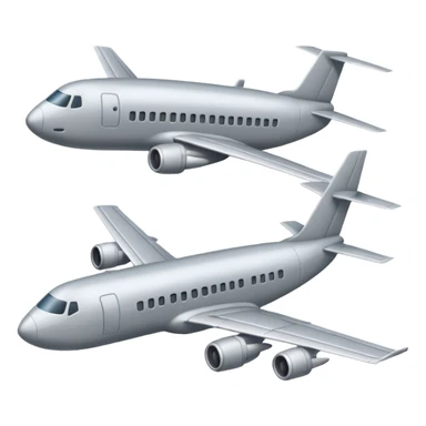 Two large grey rectangle with a plane flying in their direction sticker
