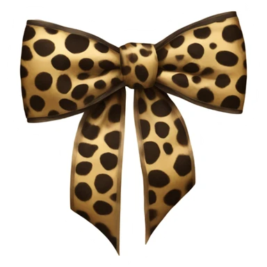 Cheetah  print bow￼ sticker