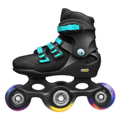 a black rollerblade inline skate, the model called "TWISTER XT" sticker