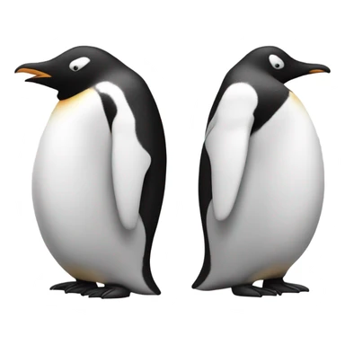 Put face on a penguin body sticker
