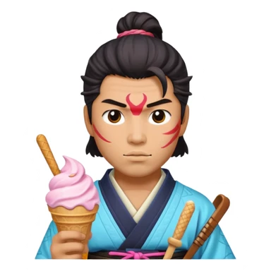 SAMURAI WITH ICE CREAM sticker