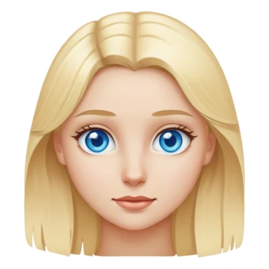 blonde pretty girl blue eyes sticker