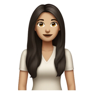 Interior designer bale girl with long dark brown hairand dark brown eyes sticker