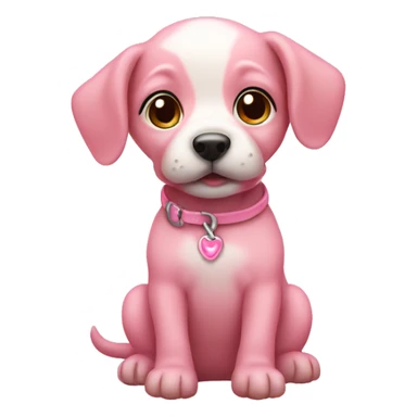 Pink baby dog sticker