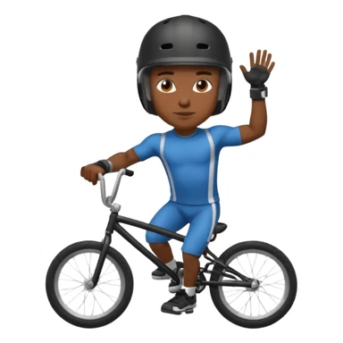 BMX rider black man with helmets sticker