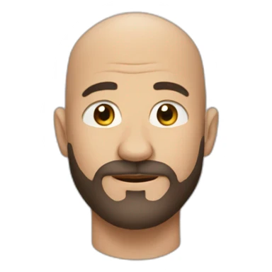 the hairiest man without hair sticker