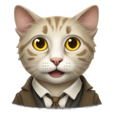 Cat from argus filch sticker