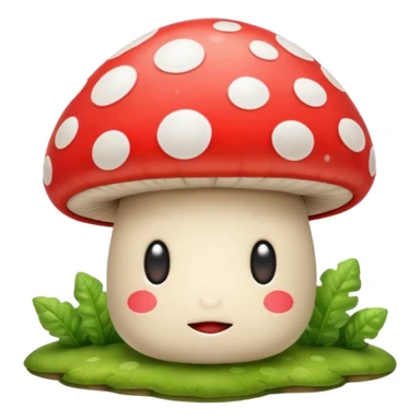 A sleeping mushroom character sticker