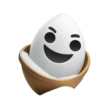 happy emoji with a pile of salt in front sticker