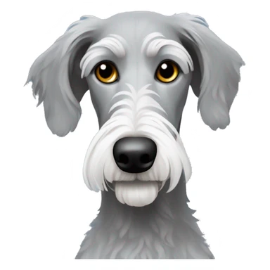 Bedlington whippet grey scruffy sticker