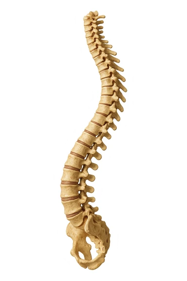 spina dorsale anatomica umana storta, iperrealistico 4k sticker