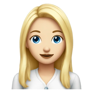 blong girl with blue eyes working at profitero sticker