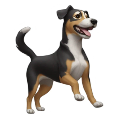 Un chien qui danse sticker