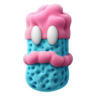Sponge in foam sticker