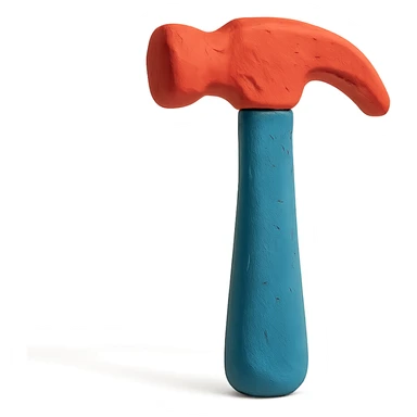 claymation style hammer sticker