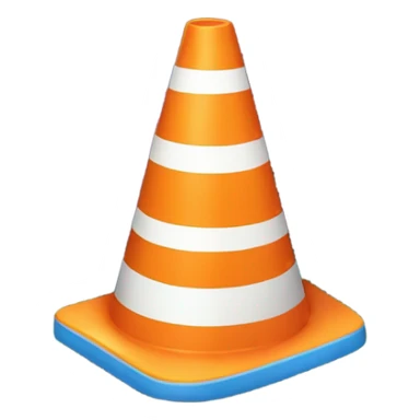 Rainbow traffic cone sticker