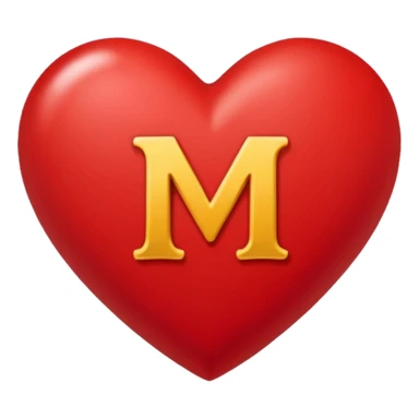 Corazón con la letra m  sticker