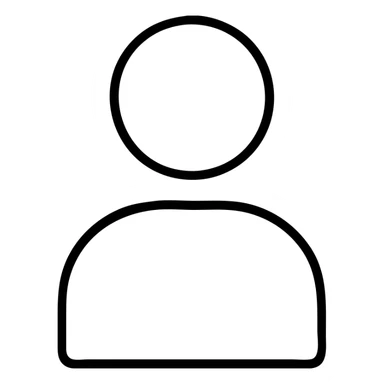 outlined icon of a client or customer, no fill sticker