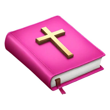 Pink bible with cross sticker