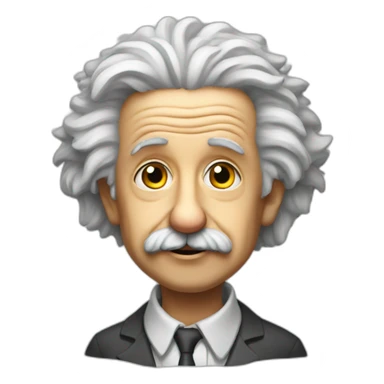 Albert Einstein not having any ideas sticker