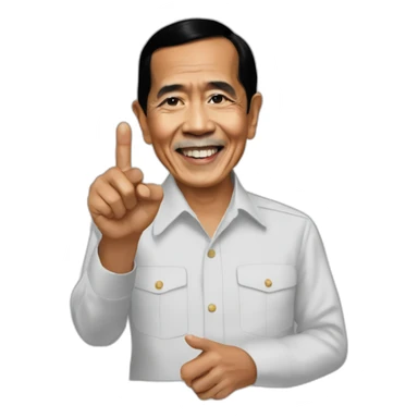 Jokowi handsahking luhut hand sticker