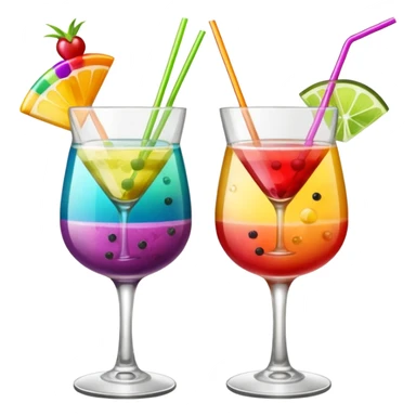 Change this cocktail to emoji style, make cheers action sticker