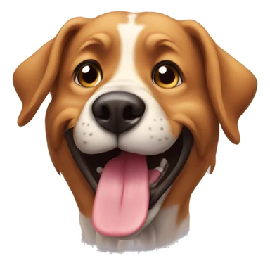 Dog with a very long and wide tongue sticker