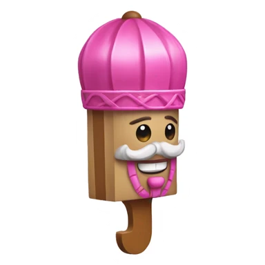 Nut cracker with pink details  sticker