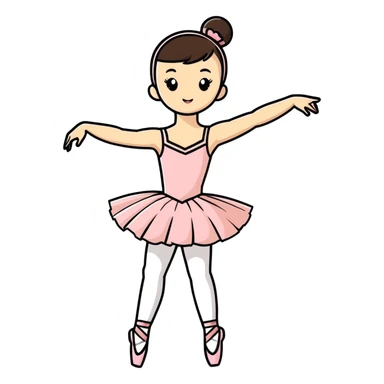 Balerina with tutu sticker