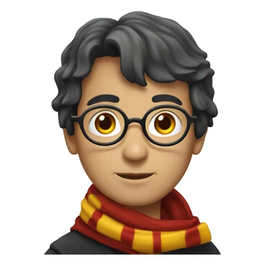 Harry Potter with red yellow scarf  sticker
