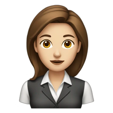 business woman with brown hair sticker