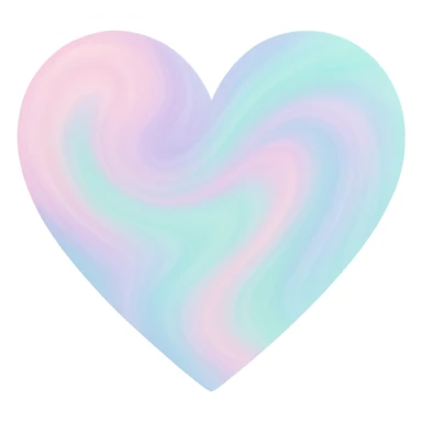 heart with a swirling pastel gradient sticker