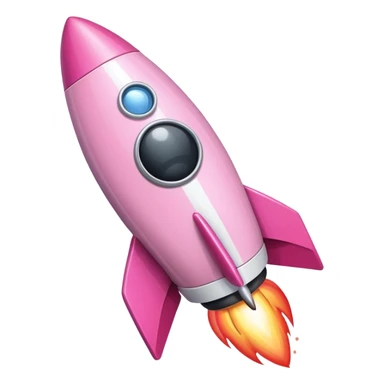 mix light pink dark pink and white girly phone rocket sticker