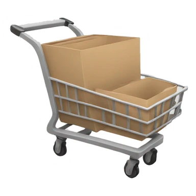 supermarker cart empty and white sticker