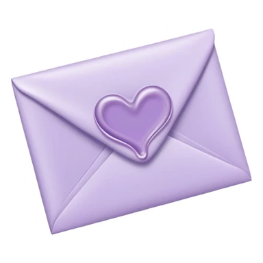 Light purple romantic letter sticker
