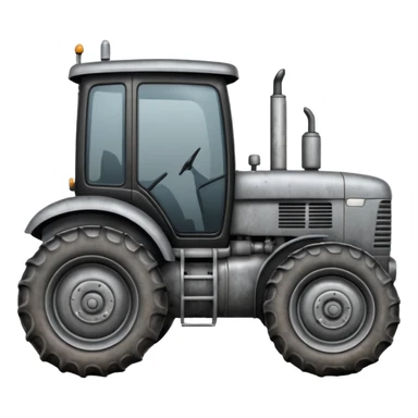 tractor in grey and black colors sticker