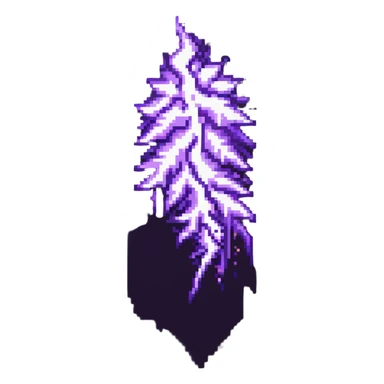 purple lightning with jagged edges, glowing effect sticker