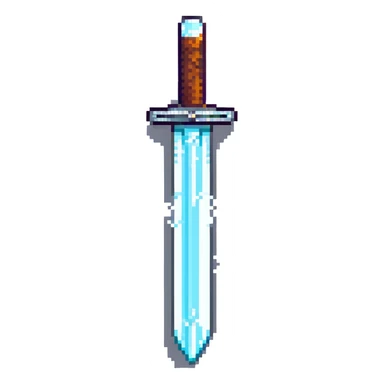 Minecraft diamond sword pixel art sticker