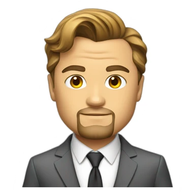 leonardo dicaprio cartoon wearing suit sticker