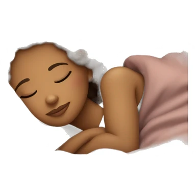 Light Skin Brown girl with 4b Hair sleeping in a cozy bed sticker
