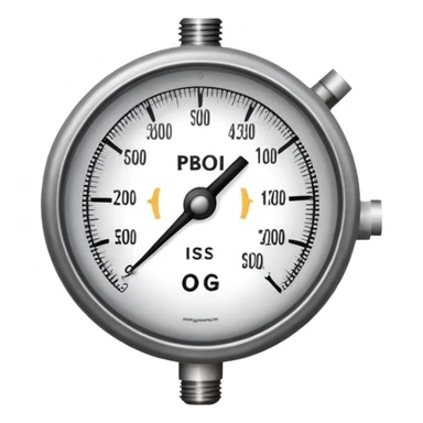 cracked pressure gauge sticker