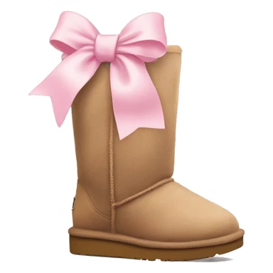 Ugg boots with a baby pink bow  sticker