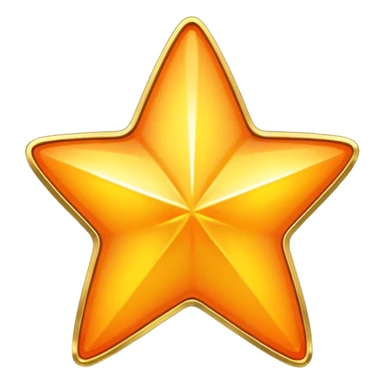 A star coin coin is yellow and star is orange sticker
