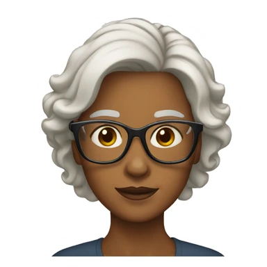 woman glasses 50 years old sticker