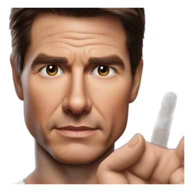 Tom cruise do a heart with his hand sticker