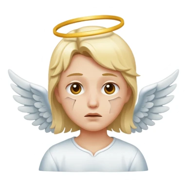 Angel with broken nose sticker